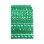 Satin Card Holders Factory - Luxury Green Satin Printed Fleece