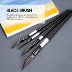 Painting Brushes Set Manufacturer - 4pcs Dagger Shape Hog Bristle