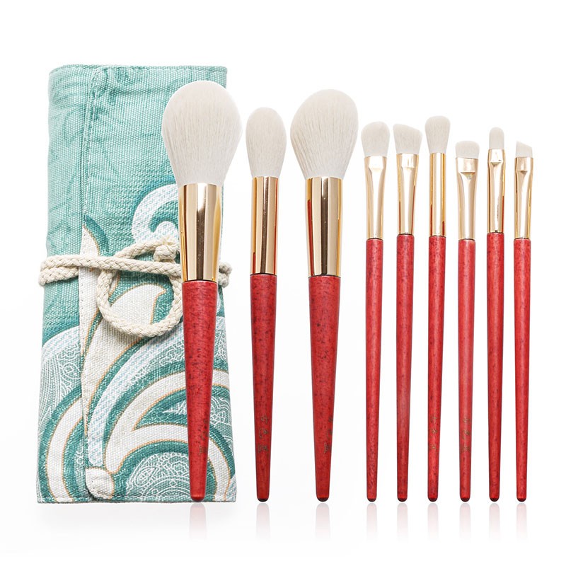 Makeup Brush Set Supplier - Professional 9 Pcs Vegan Hair Bag