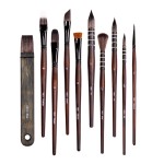 Oil Painting Brushes Supplier - 10pcs Squirrel Hair Soft Nylon Blend