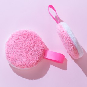 棉扑供应商-环保有机棉可重复使用带挂钩