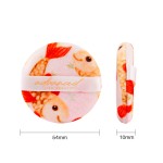 Loose Powder Puff Supplier - Ultra Soft Printed Velvet Round