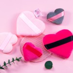 Powder Puff Supplier - Heart Shape Velvet Soft Foundation