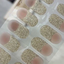 美甲贴纸生产厂家-2025闪粉设计无毒持久