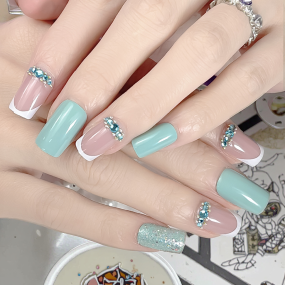 Press-on Nails Factory - 2024 Hot Selling 3D Printed ABS Short Square