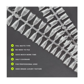 Soft Gel Nail Tips Supplier - Direct Selling Half Cover Pre-Etched Auxiliary