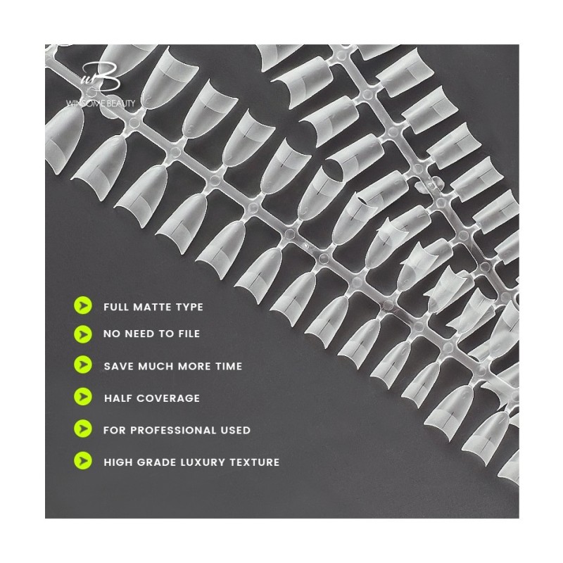 Soft Gel Nail Tips Supplier - Direct Selling Half Cover Pre-Etched Auxiliary