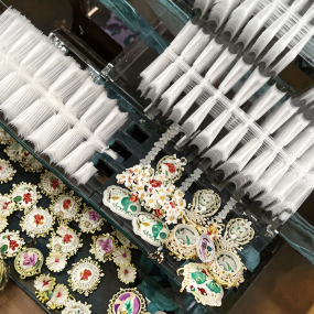 Gel Nail Tips Factory - High Back Transparent Coffin Half Cover Supplies