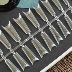 Nail Tips Wholesale - Women's Half Cover Transparent Gel Extension Limited