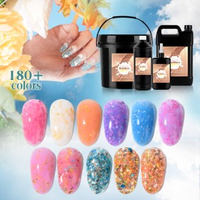 UV Gel Nail Art Custom - Hema Free Non-Toxic Summer Polish Design