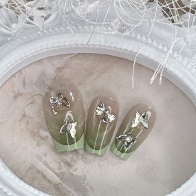 ABS Nail Tips Factory - Durable 24Pabs 3D Coffin Press on Nails by Hand