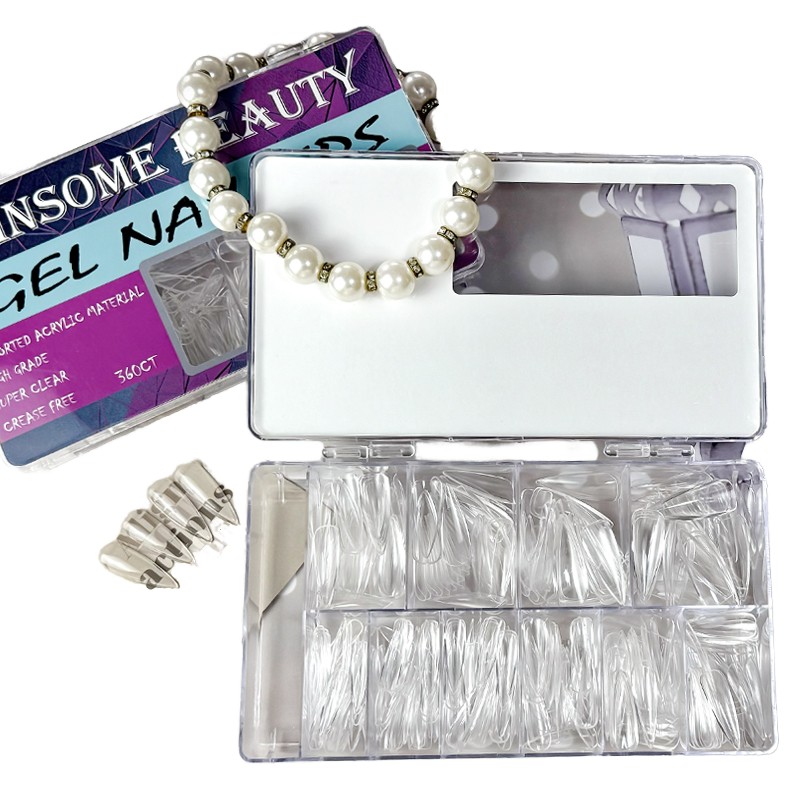 Acrylic Nail Tips Factory - Girls' Promotional Stiletto Pattern Sturdy Durable