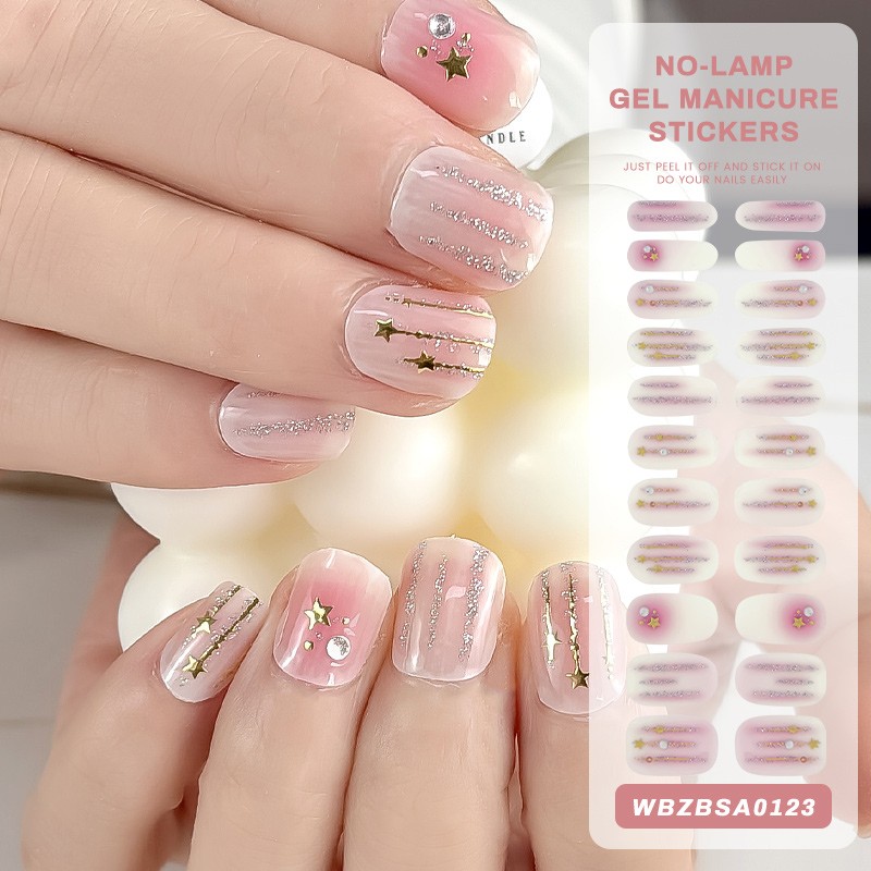 Semi-Cured Gel Stickers Factory - Customizable Korean 3D Heart Star Decal