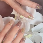 UV凝胶贴纸源头工厂-金色闪粉无毒防水热销