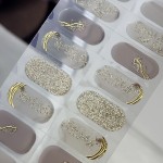 UV凝胶贴纸源头工厂-金色闪粉无毒防水热销
