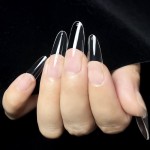 亚克力指甲片源头工厂-女孩促销匕首图案坚固