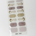 UV凝胶贴纸源头工厂-金色闪粉无毒防水热销
