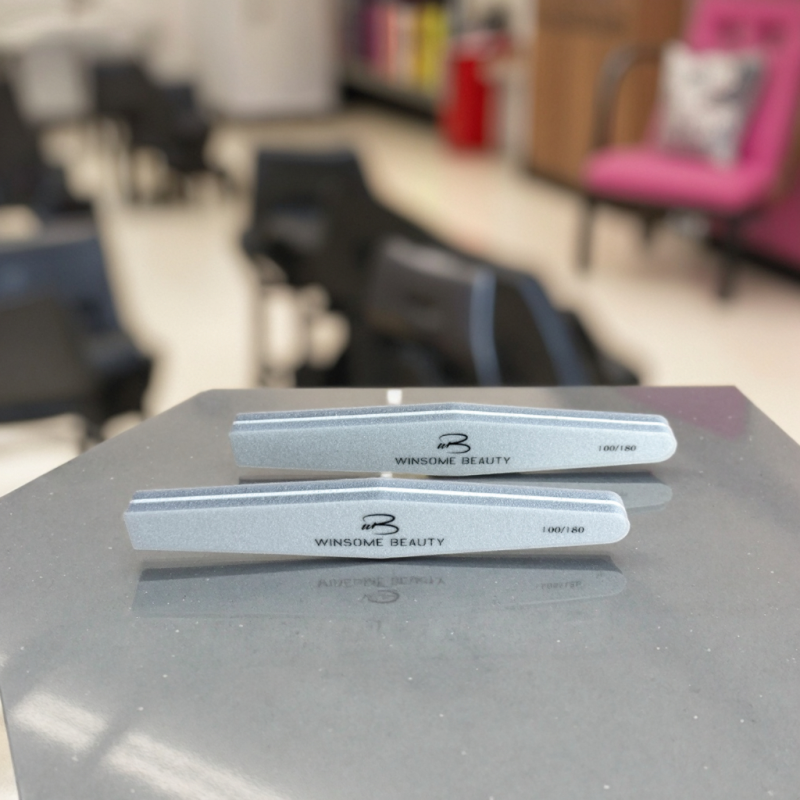 Nail Files Supplier - Dual-Sided Emery 100/180 Grinding Customizable Logo