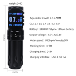 Tattoo Machine Supplier - Wireless Pen Adjustable Strokes Rechargeable