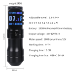 Tattoo Pen Machine Factory - Wireless Adjustable 2000 MAh Dual Battery