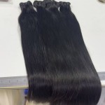 原料头发供应商-柬埔寨直发双织带深自然波浪