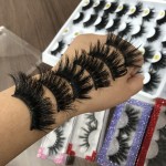彩色睫毛源头工厂-批发私模彩色貂毛25mm多彩
