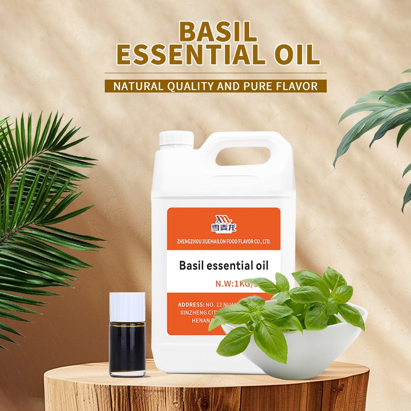 Basil Essential Oil Supplier - CO2 Extract 100% Natural Food Grade Basil Extract