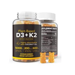 Vitamin D3 K2 Gummies Manufacturer - Private Label Low Sugar Bone Support