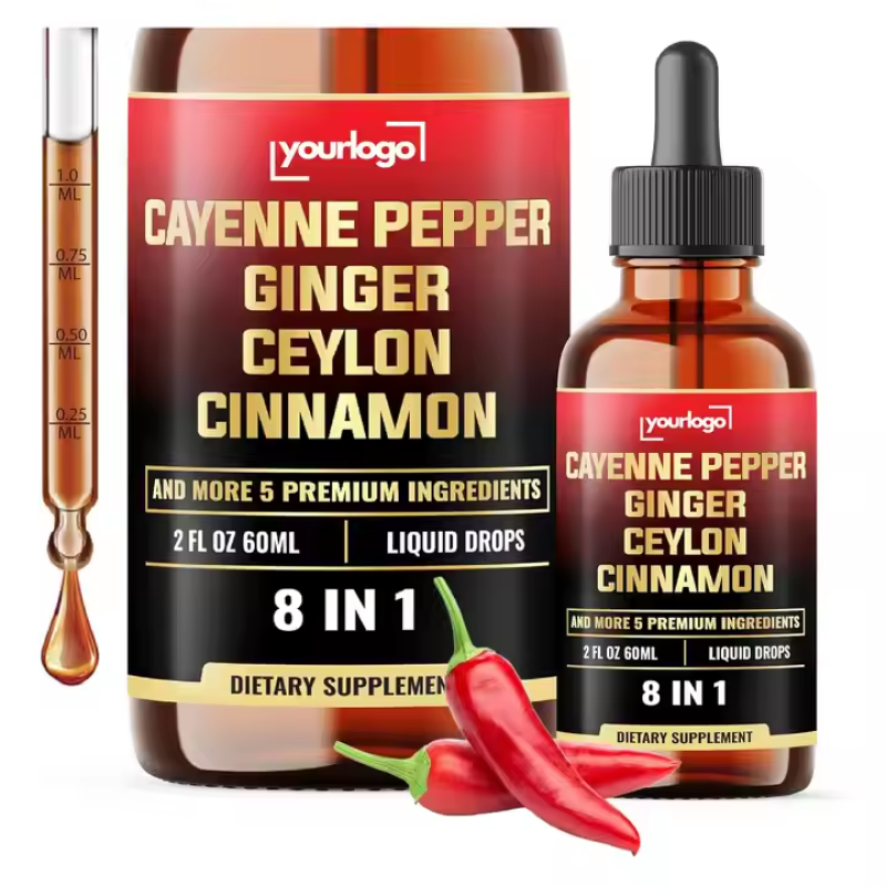 Herbal Drops Manufacturer - ODM 8 in 1 Cayenne Pepper Liquid Drops