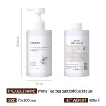 Body Scrub Factory - Organic Aloe Vera Tea Tree White Tea Salt Gel Moisturizing