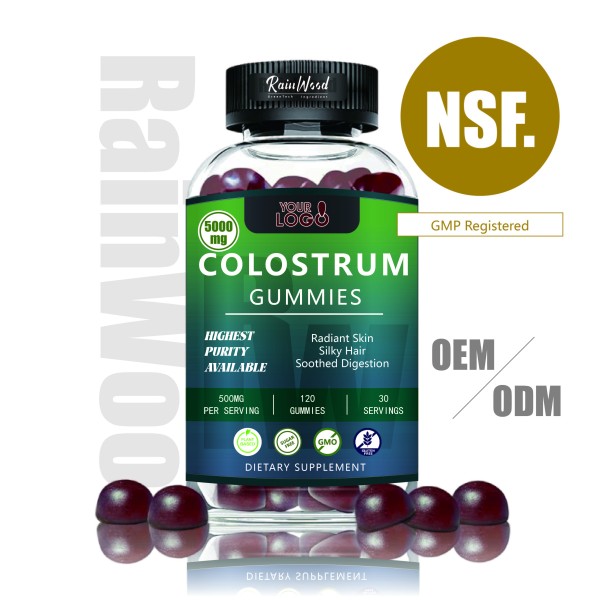 Colostrum Gummies Supplier - ISO HALAL NSF OEM Goat Bovine Gummies