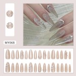 False Nails Factory - Medium Cat Eye Dark Purple High Quality 30pcs Short Square Wholesale