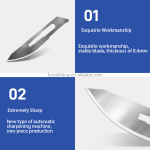 Surgical Blade Manufacturer - China Manufacturers Disposable Sterile Carbon Steel 10-15 Size