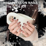 Nail Art Stickers Supplier - Wholesale R801 3D Press-on Quick Creative DIY Designs Fingernails