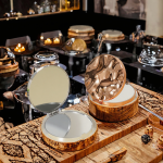 Makeup Mirror Manufacturer - Portable Fashionable Gold Silver Plating Compact Wholesale Travel