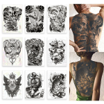 Temporary Tattoo Supplier - Realistic Herbal Full Back Water Transfer Waterproof Sweatproof 2 Weeks