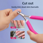 Nail Clipper Factory - OEM Custom Non Slip Handle Cuticle Nippers Toe Hand Nail Art Tools