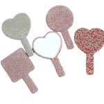 Cosmetic Mirror Supplier - Wholesale Mini Handheld Custom Logo Pink Black Pocket Vanity Mirror