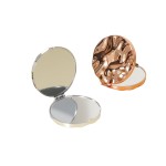 Makeup Mirror Manufacturer - Portable Fashionable Gold Silver Plating Compact Wholesale Travel