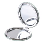 Makeup Mirror Manufacturer - Portable Fashionable Gold Silver Plating Compact Wholesale Travel