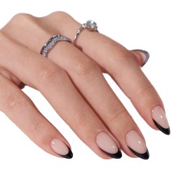 ABS Nails Kit Supplier - High Quality 30pcs French ABS Custom Handmade Square Stiletto Full