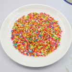Christmas Cake Sprinkles Factory - Rainbow Nonpareils Edible Sugar Pearls for Donut