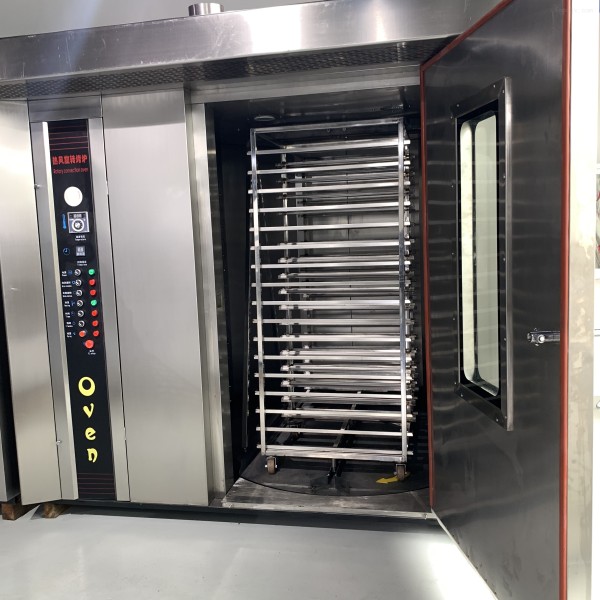 Bread Bake Machine Manufacturer - 32 Tray Rack Rotary Oven for Bakery