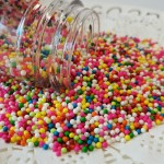 Christmas Cake Sprinkles Factory - Rainbow Nonpareils Edible Sugar Pearls for Donut