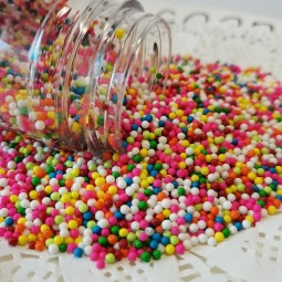 Christmas Cake Sprinkles Factory - Rainbow Nonpareils Edible Sugar Pearls for Donut