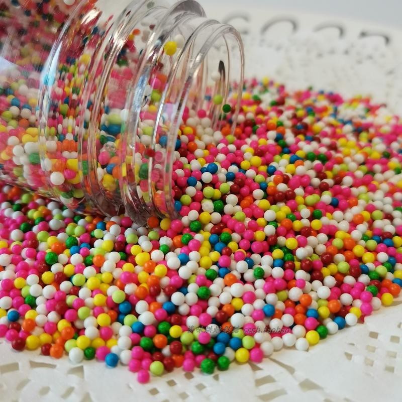 Christmas Cake Sprinkles Factory - Rainbow Nonpareils Edible Sugar Pearls for Donut