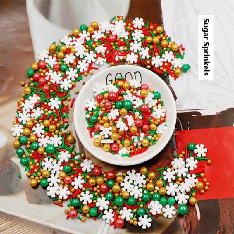 Christmas Candy Sprinkles Manufacturer - Edible Sugar for Donut Cake Bread Dressing