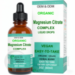 Magnesium Citrate Drops Supplier - 60ml 1000mg with Cellulose Fiber Vitamins