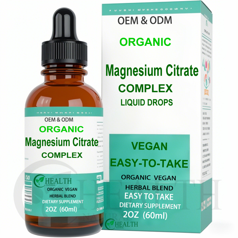Magnesium Citrate Drops Supplier - 60ml 1000mg with Cellulose Fiber Vitamins