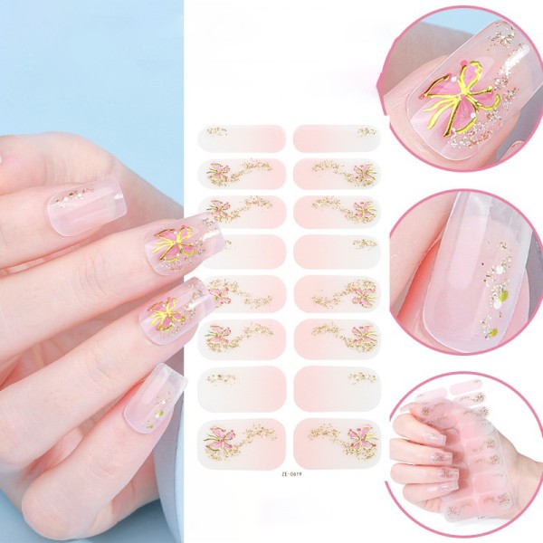 Nail Decals Factory - High-Style Marble Effect 3D Polish Resin Full Sticker Press-Ons